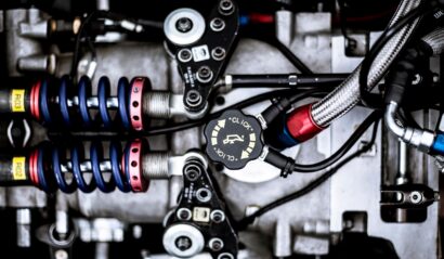 black and gray vehicle part